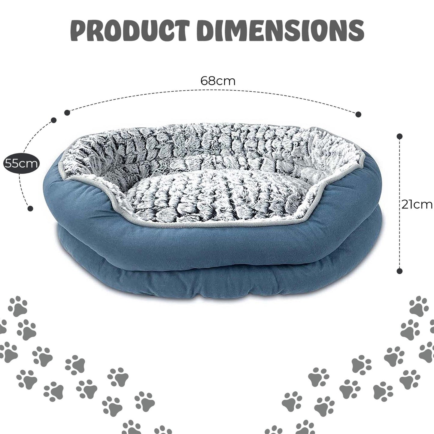 Indulge Your Pet with Our Luxury Soft Washable Dog and Cat Bed - Cozy Cushion Available in S, M, L
